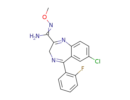 7-chloro-5-(2-fluorophenyl)-N'-methoxy-3H-1,4-benzodiazepine-2-carboximidamide