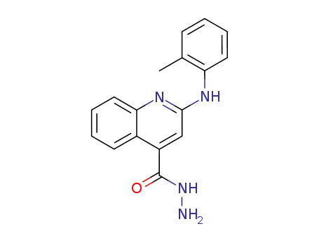 Molecular Structure of 134721-73-6 (2-[(2-methylphenyl)amino]quinoline-4-carbohydrazide)