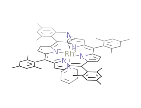 Molecular Structure of 823835-01-4 ((pyridine)Rh(5,10,15,20-tetramesitylporphyrinato)CN)