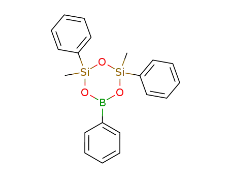 Molecular Structure of 7236-95-5 (1,3,5-Trioxa-2,4-disila-6-boracyclohexane,2,4-dimethyl-2,4,6-triphenyl-)