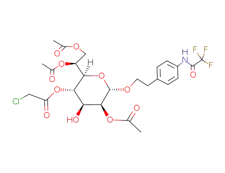 2-(4-trifluoroacetamidophenyl)ethyl 2,6,7-tri-O-acetyl-4-O-chloroacetyl-L-glycero-α-D-manno-heptopyranoside