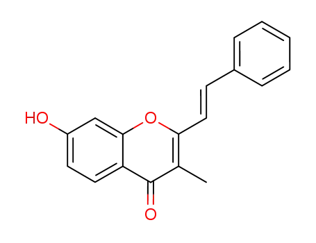 4H-1-Benzopyran-4-one, 7-hydroxy-3-methyl-2-(2-phenylethenyl)-, (E)-