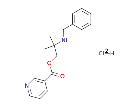 3-Pyridinecarboxylic acid, 2-methyl-2-((phenylmethyl)amino)propyl ester, dihydrochloride