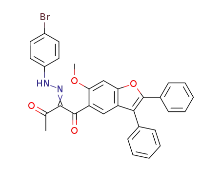 2-[(4-Bromo-phenyl)-hydrazono]-1-(6-methoxy-2,3-diphenyl-benzofuran-5-yl)-butane-1,3-dione