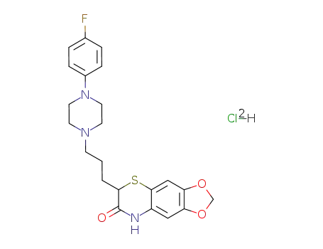 6-[3-[4-(4-fluorophenyl)-1-piperazinyl]propyl]-6H-1,3-dioxolo[4,5-g][1,4]benzothiazin-7(8H)-one.dihydrochloride