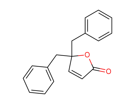Molecular Structure of 79402-81-6 (2(5H)-Furanone, 5,5-bis(phenylmethyl)-)