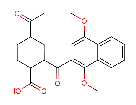 4-Acetyl-2-(1,4-dimethoxy-naphthalene-2-carbonyl)-cyclohexanecarboxylic acid