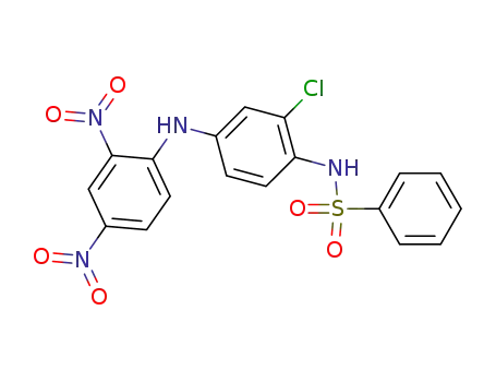 Molecular Structure of 98187-76-9 (Benzenesulfonamide, N-[2-chloro-4-[(2,4-dinitrophenyl)amino]phenyl]-)