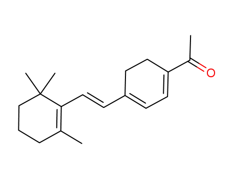 Molecular Structure of 128144-78-5 (1-<4-<2E-(2,6,6-trimethyl-1-cyclohexenyl)ethenyl>-1,3-cyclohexadienyl>-1-ethanone)