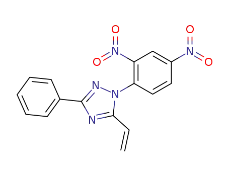 Molecular Structure of 115591-29-2 (1H-1,2,4-Triazole, 1-(2,4-dinitrophenyl)-5-ethenyl-3-phenyl-)