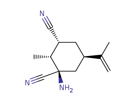 (-)-1-amino-2R-methyl-5R-(1-methylethenyl)cyclohexane-1,3R-dicarbonitrile