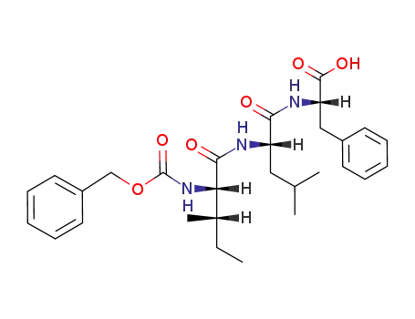 Molecular Structure of 110338-38-0 (L-Phenylalanine,
N-[N-[N-[(phenylmethoxy)carbonyl]-L-isoleucyl]-L-leucyl]-)