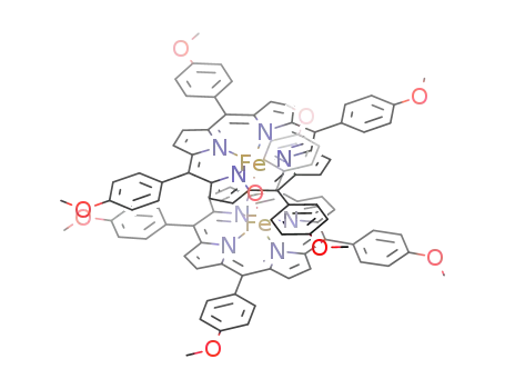 Molecular Structure of 37191-17-6 (Iron(III)meso-tetrakis(4-methoxyphenyl)porphine-μ-oxodimer)