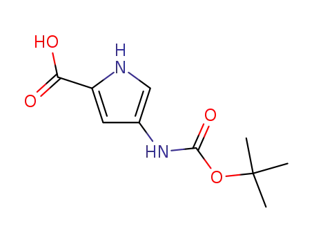 Molecular Structure of 85406-53-7 (4-[(tert-butoxycarbonyl)amino]pyrrole-2-carboxylic acid)