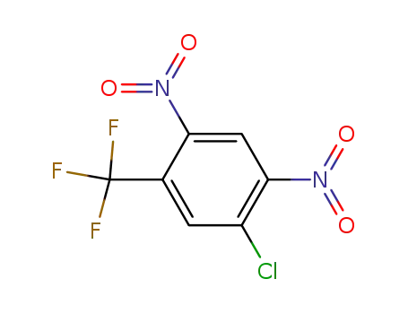 Molecular Structure of 21878-58-0 (Benzene, 1-chloro-2,4-dinitro-5-(trifluoromethyl)-)