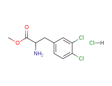 Molecular Structure of 37844-10-3 (Phenylalanine, 3,4-dichloro-, methyl ester, hydrochloride)
