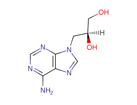 Molecular Structure of 54262-83-8 (9-[(2S)-2,3-Dihydroxypropyl]-9H-purine-6-amine)