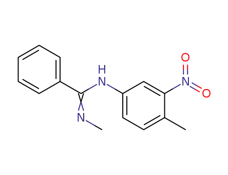 Molecular Structure of 92836-02-7 (N-Methyl-N'-(4-methyl-3-nitro-phenyl)-benzamidine)