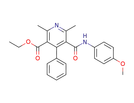 3-Pyridinecarboxylic acid,
5-[[(4-methoxyphenyl)amino]carbonyl]-2,6-dimethyl-4-phenyl-, ethyl
ester