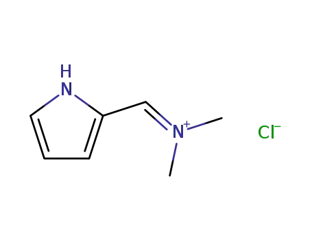 Molecular Structure of 75866-92-1 (Methanaminium, N-methyl-N-(1H-pyrrol-2-ylmethylene)-, chloride)
