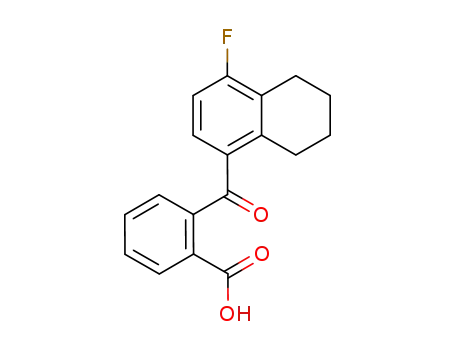 Molecular Structure of 104761-50-4 (2-[(4-fluoro-5,6,7,8-tetrahydronaphthalen-1-yl)carbonyl]benzoic acid)
