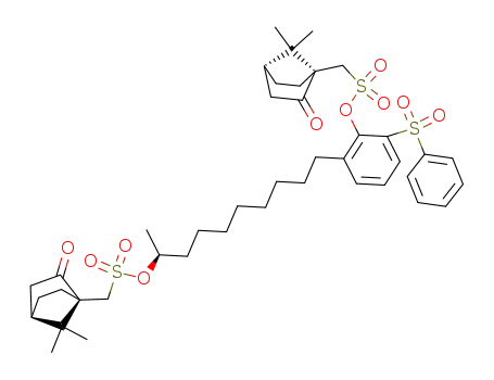 ((1S,4R)-7,7-Dimethyl-2-oxo-bicyclo[2.2.1]hept-1-yl)-methanesulfonic acid 2-benzenesulfonyl-6-[(S)-9-((1S,4R)-7,7-dimethyl-2-oxo-bicyclo[2.2.1]hept-1-ylmethanesulfonyloxy)-decyl]-phenyl ester