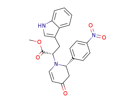 N-<(S)-2-carboxymethyl-2-(indol-3-yl)ethyl>-(6R)-2,3-didehydro-4-oxo-6-<p-nitrophenyl> piperidine