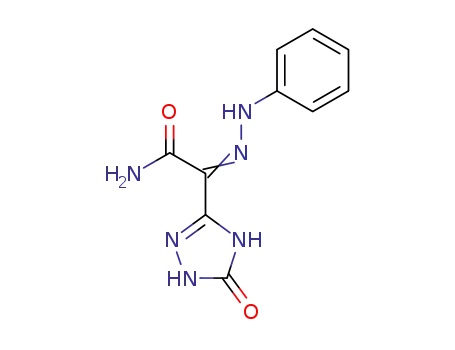 Molecular Structure of 115998-45-3 (5-<phenylhydrazono-(carbamoyl)-methyl>-1,2,4-triazol-3-one)