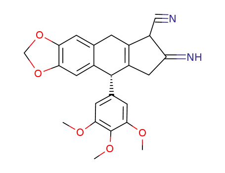 (R)-7-Imino-9-(3,4,5-trimethoxy-phenyl)-6,7,8,9-tetrahydro-5H-1,3-dioxa-dicyclopenta[b,g]naphthalene-6-carbonitrile