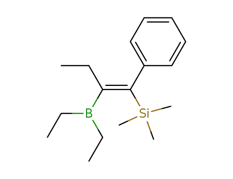 Molecular Structure of 125212-51-3 ((E)-2-diethylboryl-1-phenyl-1-trimethylsilyl-1-butene)