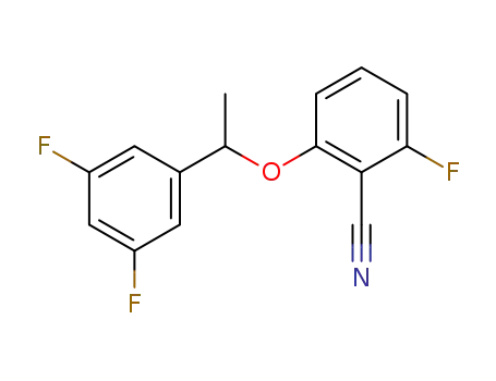 Molecular Structure of 872181-60-7 (Benzonitrile, 2-[1-(3,5-difluorophenyl)ethoxy]-6-fluoro-)