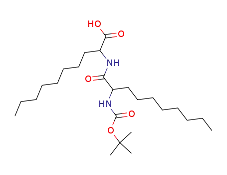 Molecular Structure of 129850-71-1 (Decanoic acid,
2-[[2-[[(1,1-dimethylethoxy)carbonyl]amino]-1-oxodecyl]amino]-)