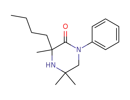 Molecular Structure of 90016-97-0 (Piperazinone, 3-butyl-3,5,5-trimethyl-1-phenyl-)