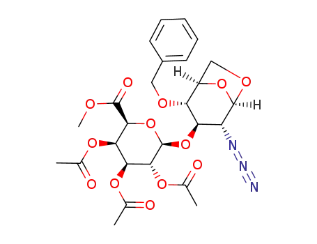 1,6-anhydro-2-azido-4-O-benzyl-2-desoxy-3-O-<methyl-(2,3,4-tri-O-acetyl-β-D-galactopyranosyl)uronat>-β-D-glucopyranose