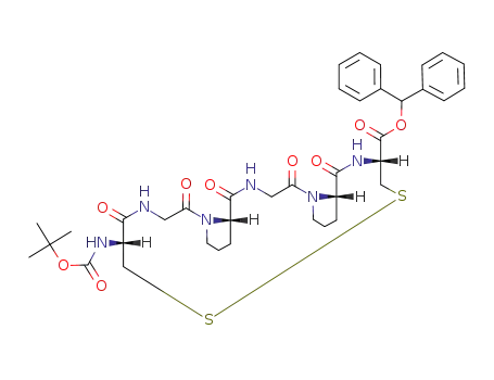 L-Cysteine,N-[(1,1-dimethylethoxy)carbonyl]-L-cysteinylglycyl-L-prolylglycyl-L-prolyl-,diphenylmethyl ester, cyclic (1®6)-disulfide (9CI)