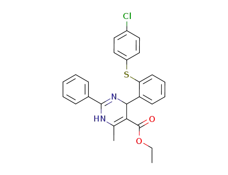 5-Pyrimidinecarboxylic acid,
4-[2-[(4-chlorophenyl)thio]phenyl]-1,4-dihydro-6-methyl-2-phenyl-, ethyl
ester