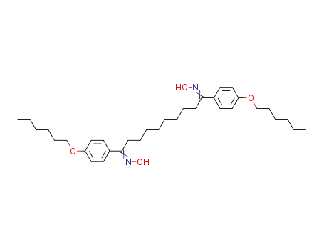 Molecular Structure of 104192-30-5 ((1Z,10Z)-1,10-bis[4-(hexyloxy)phenyl]decane-1,10-dione dioxime)