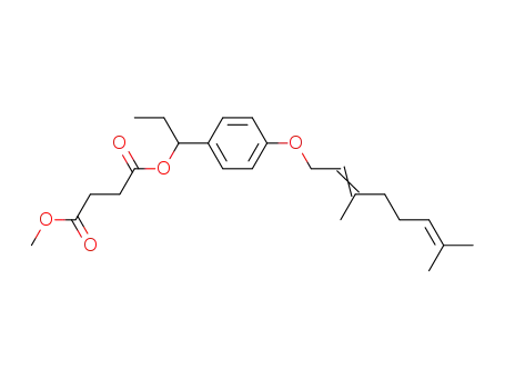 Butanedioic acid, 1-[4-[(3,7-dimethyl-2,6-octadienyl)oxy]phenyl]propyl
methyl ester