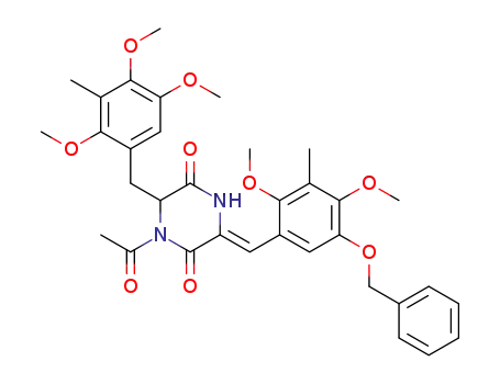2,5-Piperazinedione,
1-acetyl-3-[[2,4-dimethoxy-3-methyl-5-(phenylmethoxy)phenyl]methylene
]-6-[(2,4,5-trimethoxy-3-methylphenyl)methyl]-, (Z)-