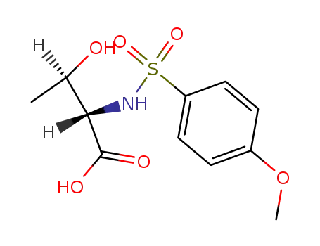 Molecular Structure of 113793-31-0 ((2S,3R)-3-HYDROXY-2-{[(4-METHOXYPHENYL)SULFONYL]AMINO}BUTANOIC ACID)