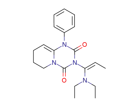 (E)-3-<1-(Diethylamino)-1-propenyl>-7,8-dihydro-1-phenyl-6H-pyrido<1,2-a>-1,3,5-triazin-2,4(1H,3H)-dion