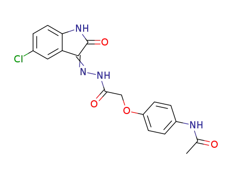 N-{4-[5-Chloro-2-oxo-1,2-dihydro-indol-(3Z)-ylidene-hydrazinocarbonylmethoxy]-phenyl}-acetamide