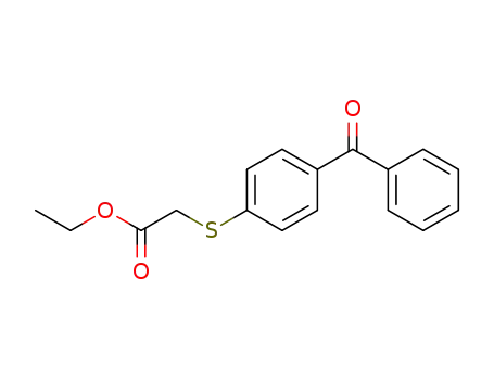Molecular Structure of 89407-30-7 (Acetic acid, [(4-benzoylphenyl)thio]-, ethyl ester)