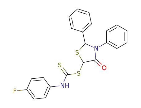 (4-Fluoro-phenyl)-dithiocarbamic acid 4-oxo-2,3-diphenyl-thiazolidin-5-yl ester