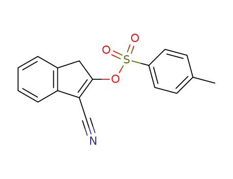 Molecular Structure of 94632-65-2 (1H-Indene-3-carbonitrile, 2-[[(4-methylphenyl)sulfonyl]oxy]-)