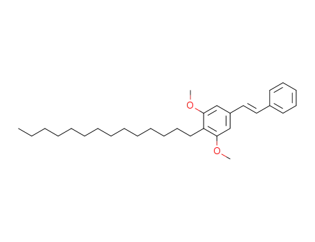 Benzene, 1,3-dimethoxy-5-[(1E)-2-phenylethenyl]-2-tetradecyl-