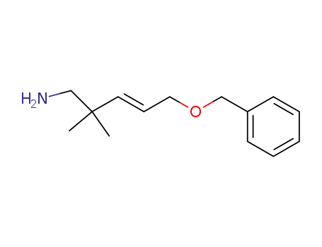 Molecular Structure of 86534-21-6 (3-Penten-1-amine, 2,2-dimethyl-5-(phenylmethoxy)-, (E)-)