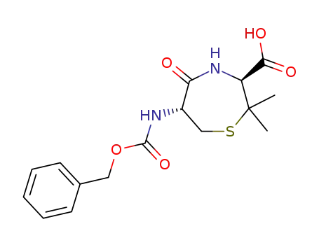 6L-carbobenzyloxyamino-3D-carboxy-2,2-dimethyl-5-oxoperhydro-1,4-thiazepine