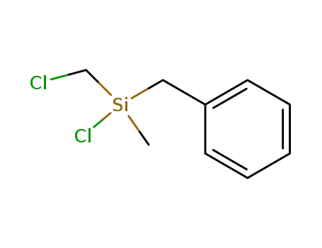 Molecular Structure of 66817-66-1 (Silane, chloro(chloromethyl)methyl(phenylmethyl)-)