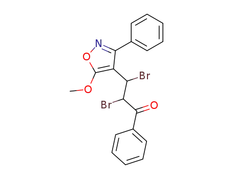 Molecular Structure of 122773-59-5 (1-Propanone,
2,3-dibromo-3-(5-methoxy-3-phenyl-4-isoxazolyl)-1-phenyl-)